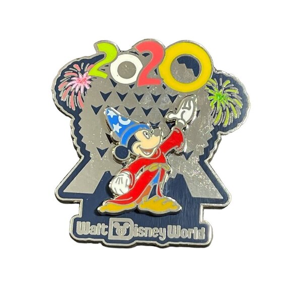 Disney Sorcerer Trading Pin Mickey Mouse Epcot 2020 Badge Lapel Pin Brooch Gift - Picture 1 of 12